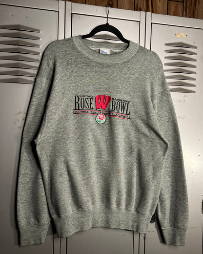 1999 Distressed Wisconsin Badgers Rose Bowl Pro Layer Crewneck