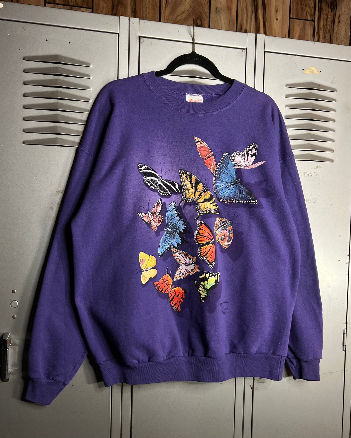 1998 Butterflies Front & Back Crewneck