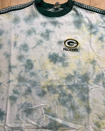 GSB Custom Tie Dye 1990's Green Bay Packers Tru-Fan T-Shirt