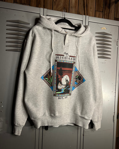 1990's Michigan 2 Button Heavy Hoodie