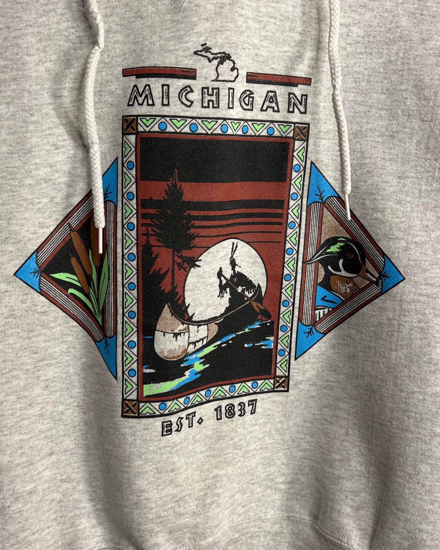 1990's Michigan 2 Button Heavy Hoodie