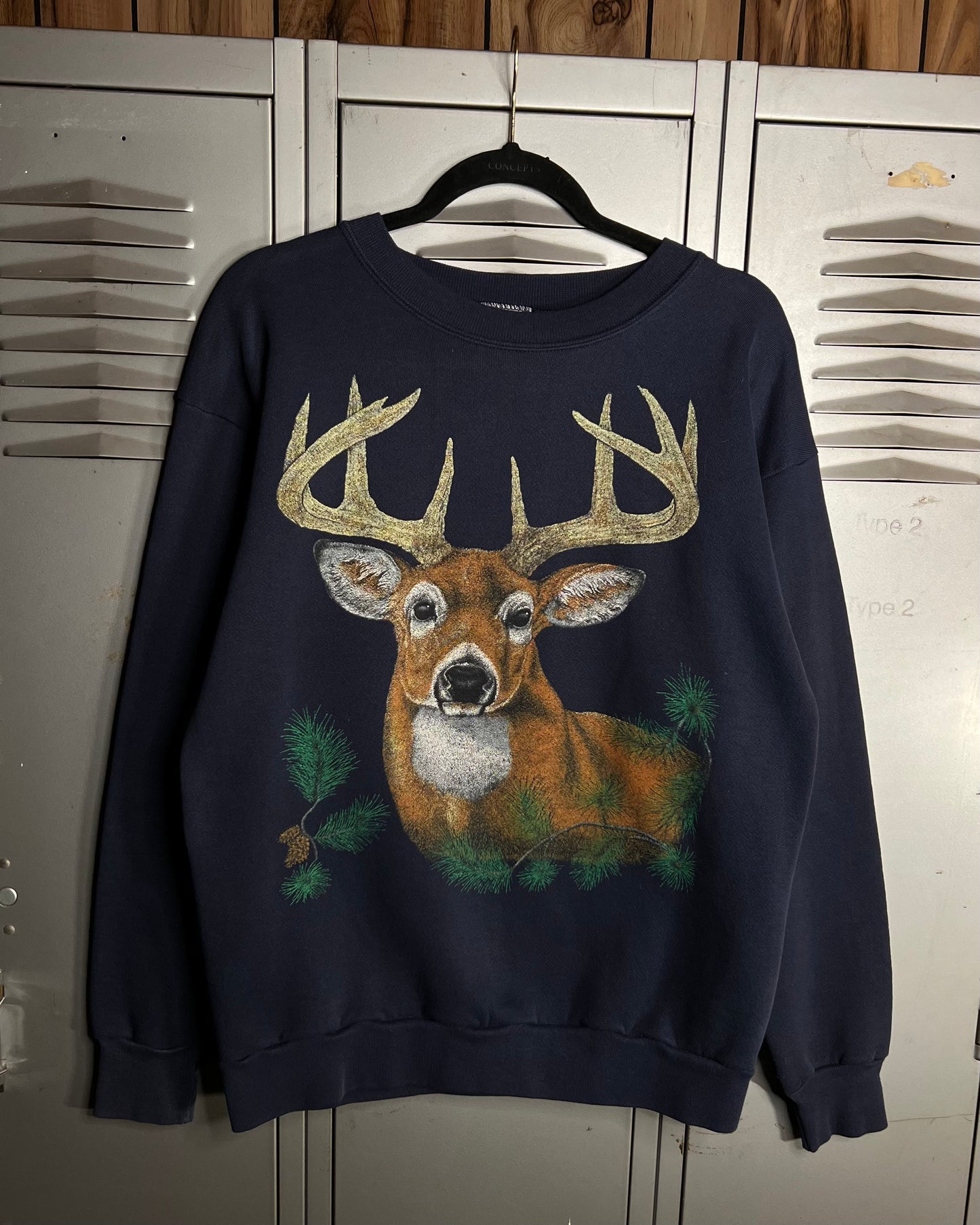 1990's Faded Whitetail Buck Heavy Crewneck