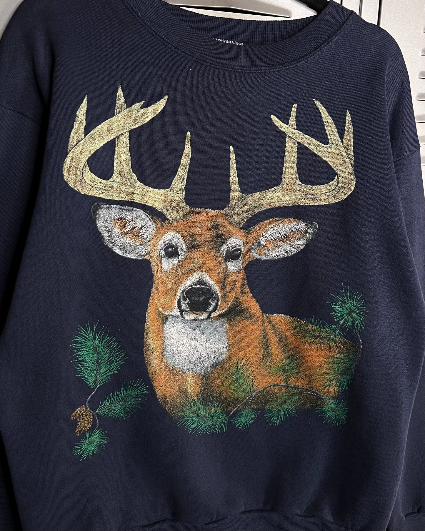 1990's Faded Whitetail Buck Heavy Crewneck