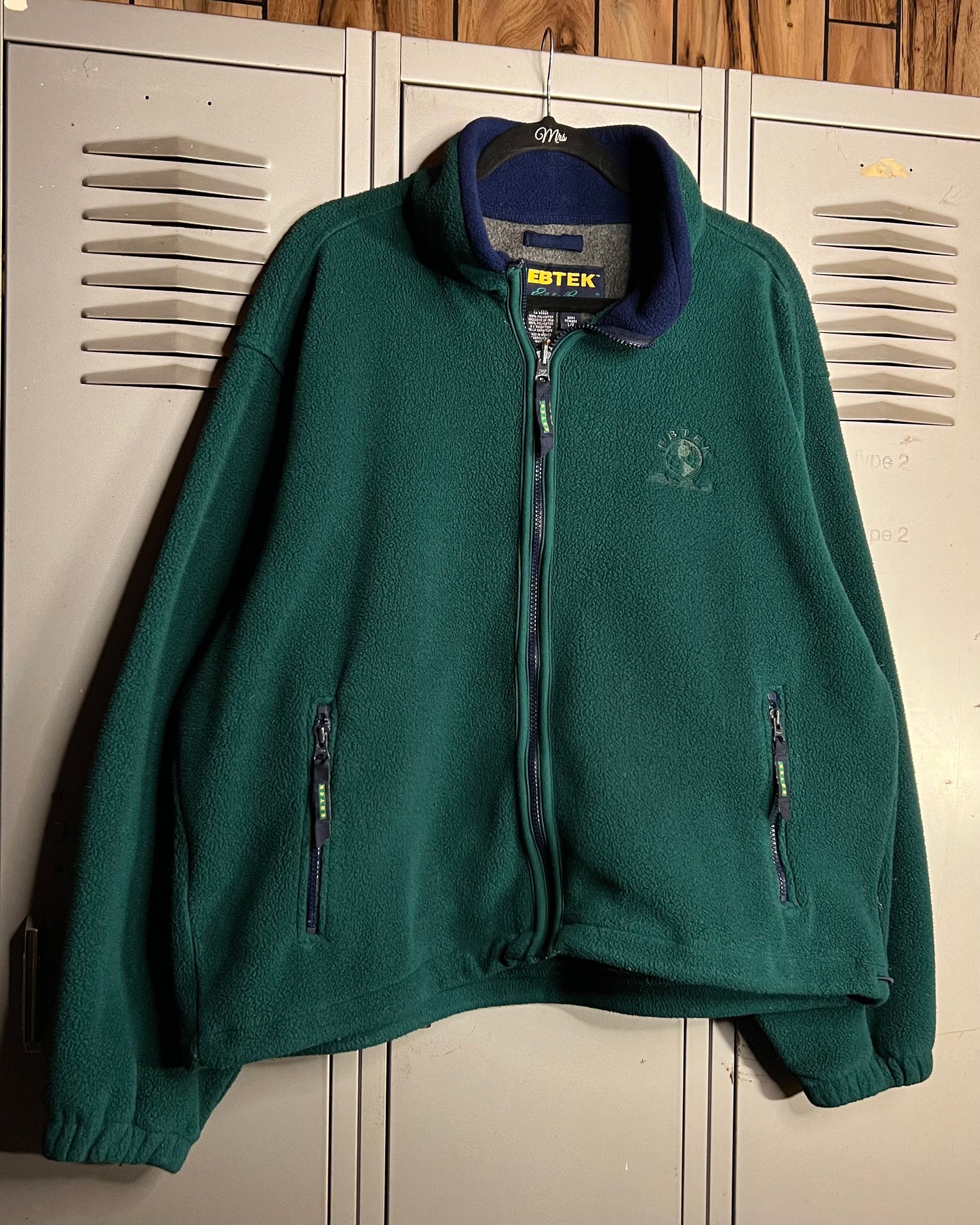 1990's Eddie Bauer EBTEK Heavy Forrest Green Fleece Jacket