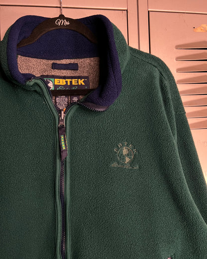 1990's Eddie Bauer EBTEK Heavy Forrest Green Fleece Jacket