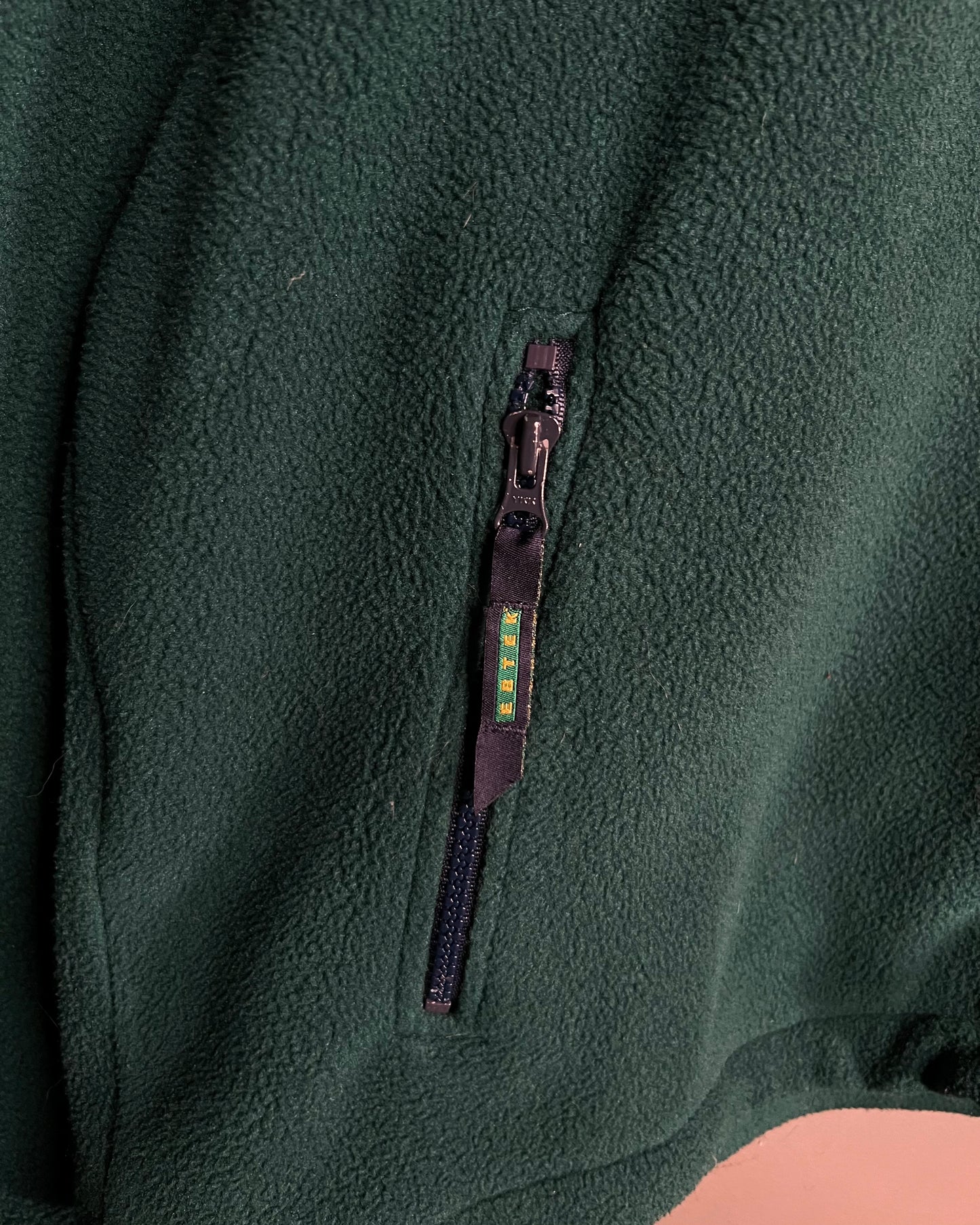 1990's Eddie Bauer EBTEK Heavy Forrest Green Fleece Jacket