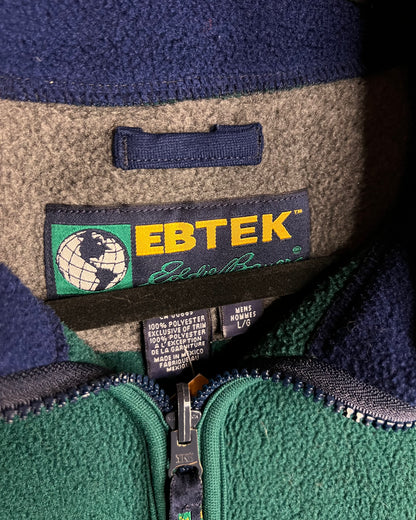 1990's Eddie Bauer EBTEK Heavy Forrest Green Fleece Jacket