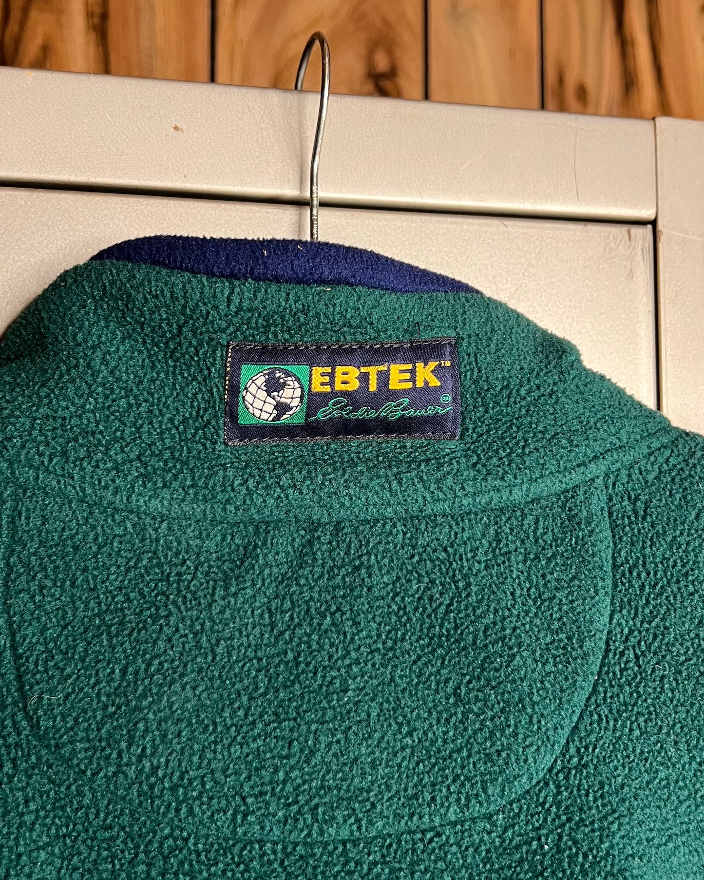 1990's Eddie Bauer EBTEK Heavy Forrest Green Fleece Jacket