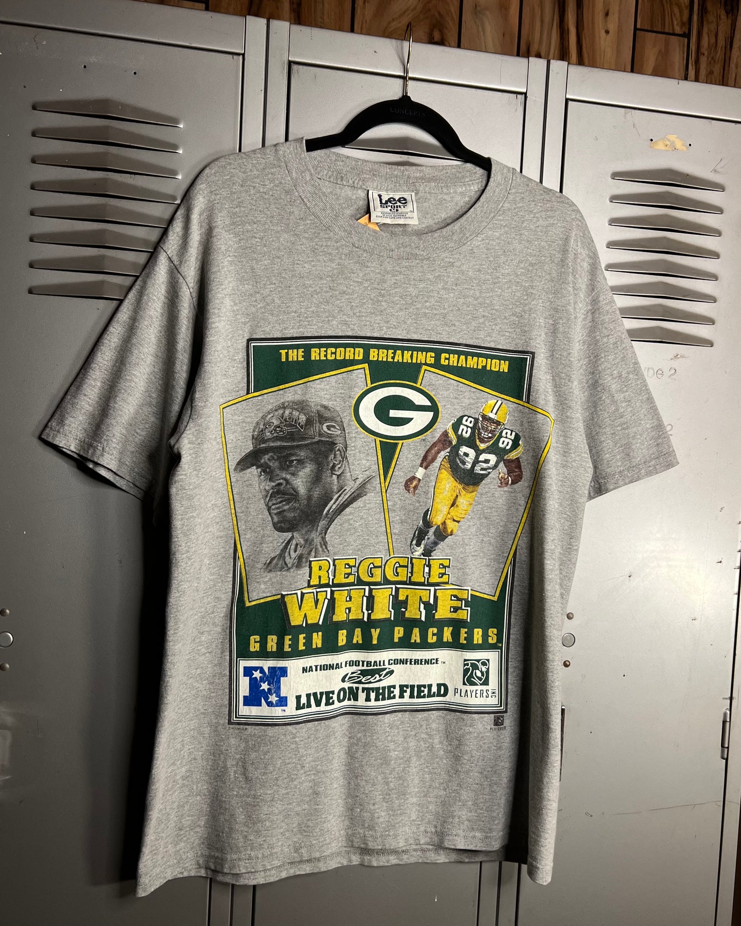 1990's Green Bay Packers x Reggie White "The Record Breaking Champ" Lee Sports T-Shirt