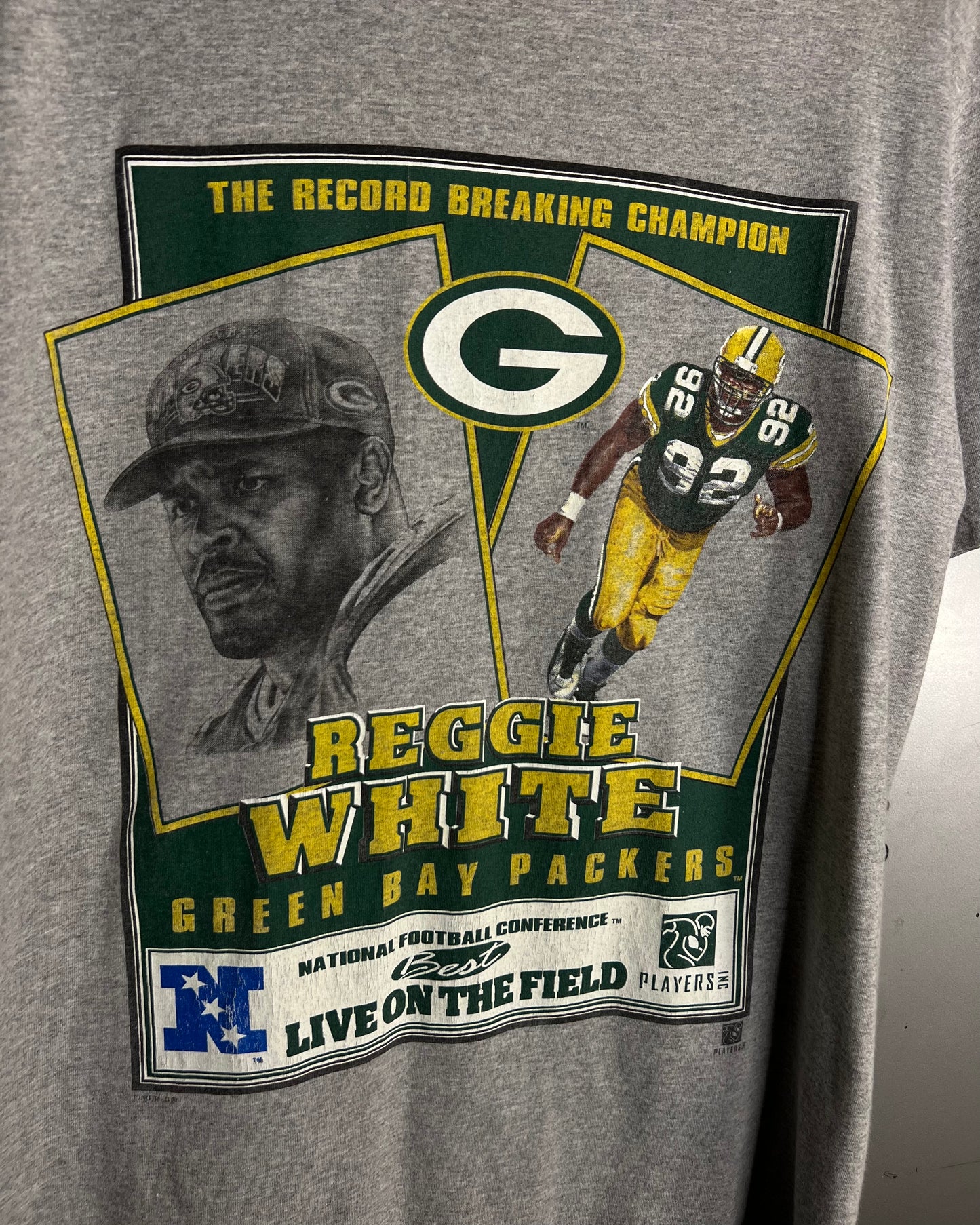 1990's Green Bay Packers x Reggie White "The Record Breaking Champ" Lee Sports T-Shirt