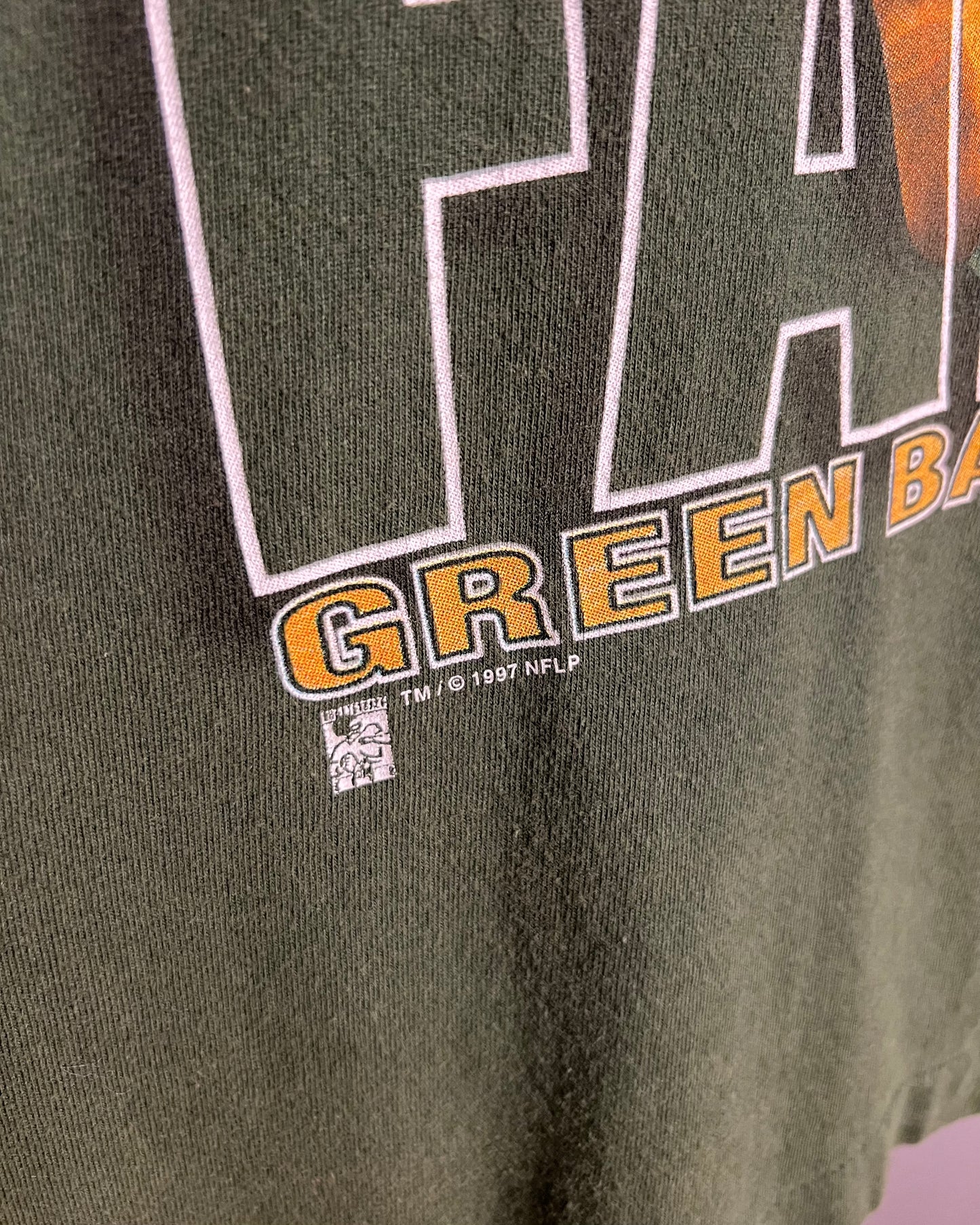 1990's Green Bay Packers x Brett Favre 3-Time MVP Faded Single Stitch T-Shirt