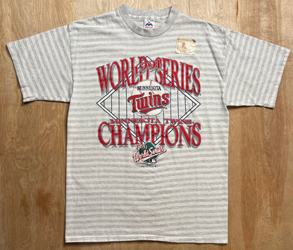 1991 Deadstock Minnesota Twins World Series Champions Single Stitch T-Shirt