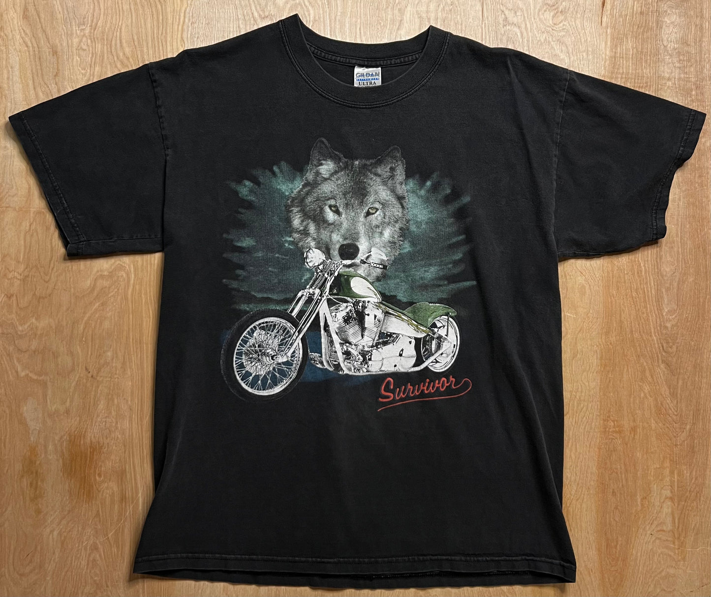 Vintage "Survivor" Wolf X Cycle T-Shirt