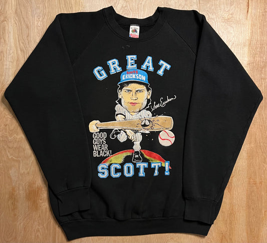 1990's Scott Erickson "Good Guys Wear Black" Fruit of the Loom Crewneck