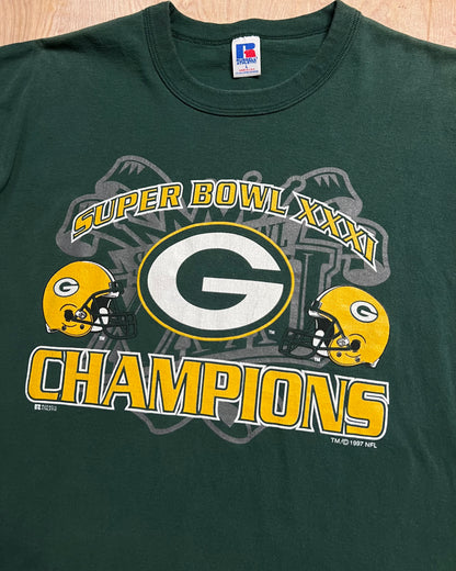 1997 Green Bay Packers Super Bowl Champions Russell T-Shirt