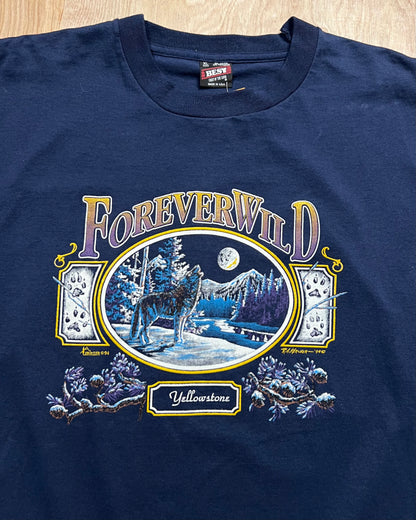 Vintage Early 1990's Forever Wild Yellowstone Single Stitch T-Shirt