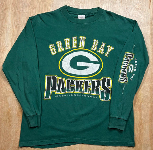 Vintage Early 2000's Faded Green Bay Packers Long Sleeve Shirt