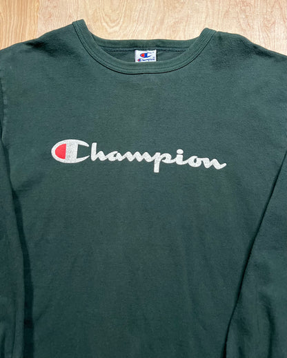 Vintage 1990's Faded Green Champion Long Sleeve