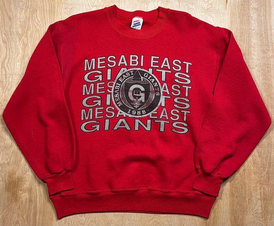 Vintage 1980's Mesabi East Giants Jerzees Super Sweats Crewneck