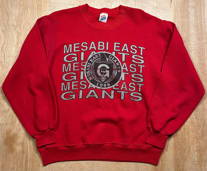 Vintage 1980's Mesabi East Giants Jerzees Super Sweats Crewneck