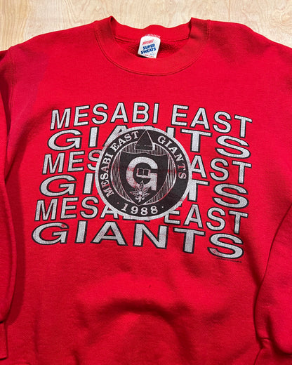 Vintage 1980's Mesabi East Giants Jerzees Super Sweats Crewneck