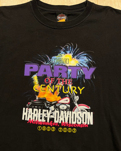 2003 Harley Davidson "The Party of the Century" Milwaukee, Wisconsin T-Shirt