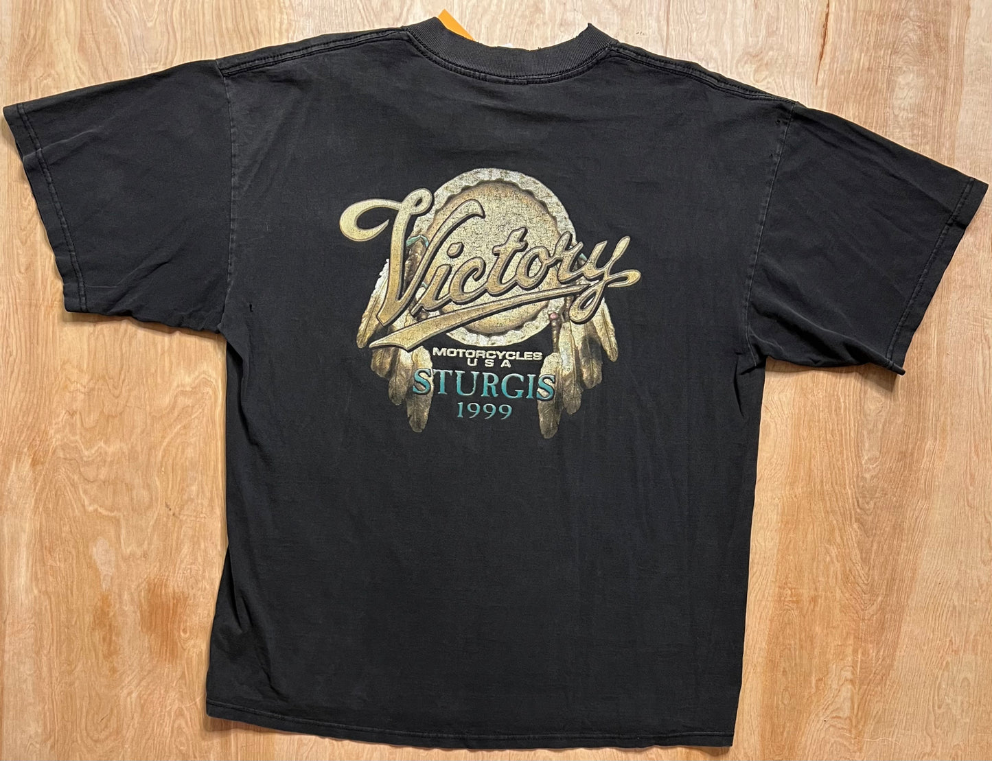 1999 Victory Motorcycles Sturgis Rally Distressed T-Shirt