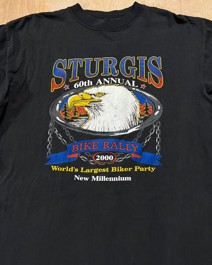 Vintage 2000 Sturgis New Millennium Bike Rally Faded T-Shirt