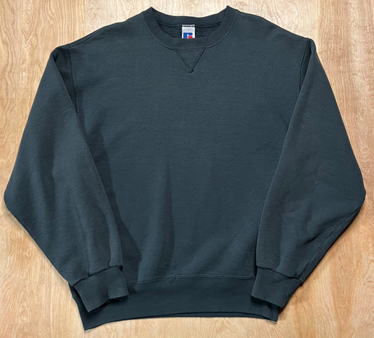 Vintage Early 2000's Russell Teal Crewneck