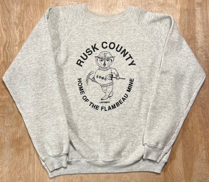 Vintage Early 1990's Rusk County Flambeau Mine x Badger Crewneck