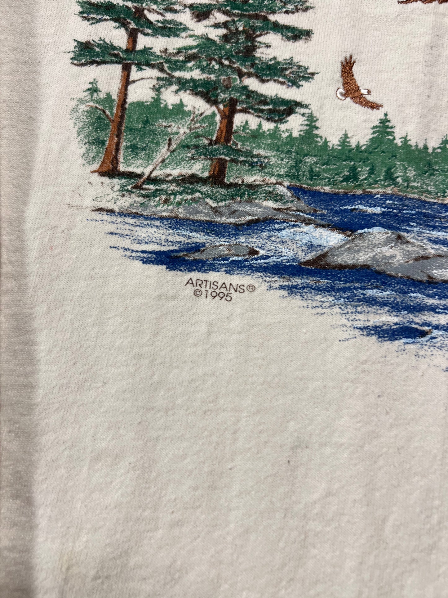 Vintage 1995 Flambeau Mining Company Eagles x River Long Sleeve Shirt
