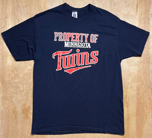 Early 1990's Property of Minnesota Twins Single Stitch T-Shirt