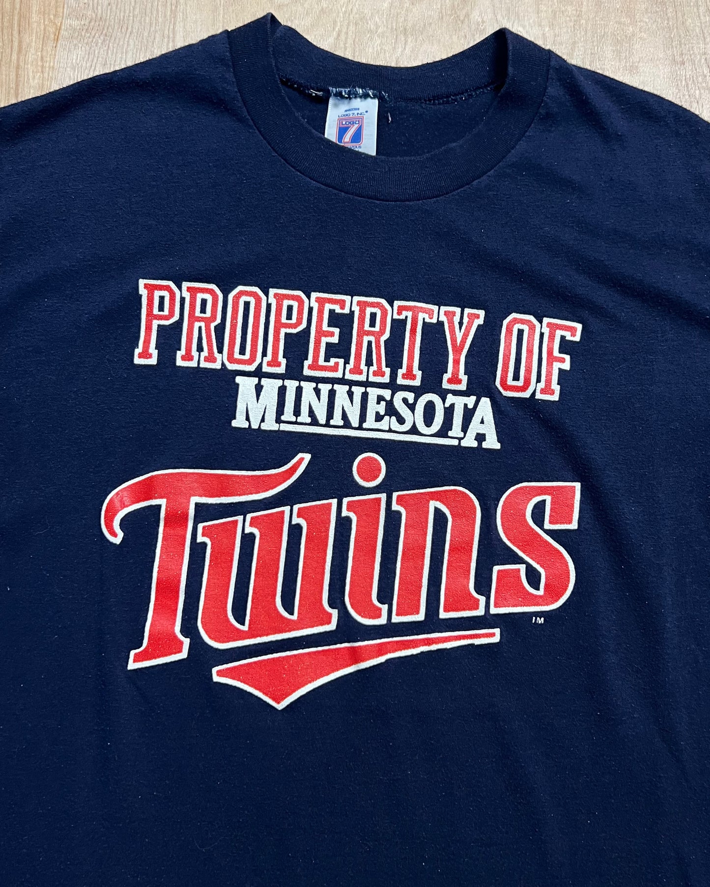 Early 1990's Property of Minnesota Twins Single Stitch T-Shirt