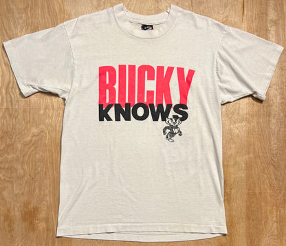 Early 1990's "Bucky Knows" Single Stitch T-Shirt