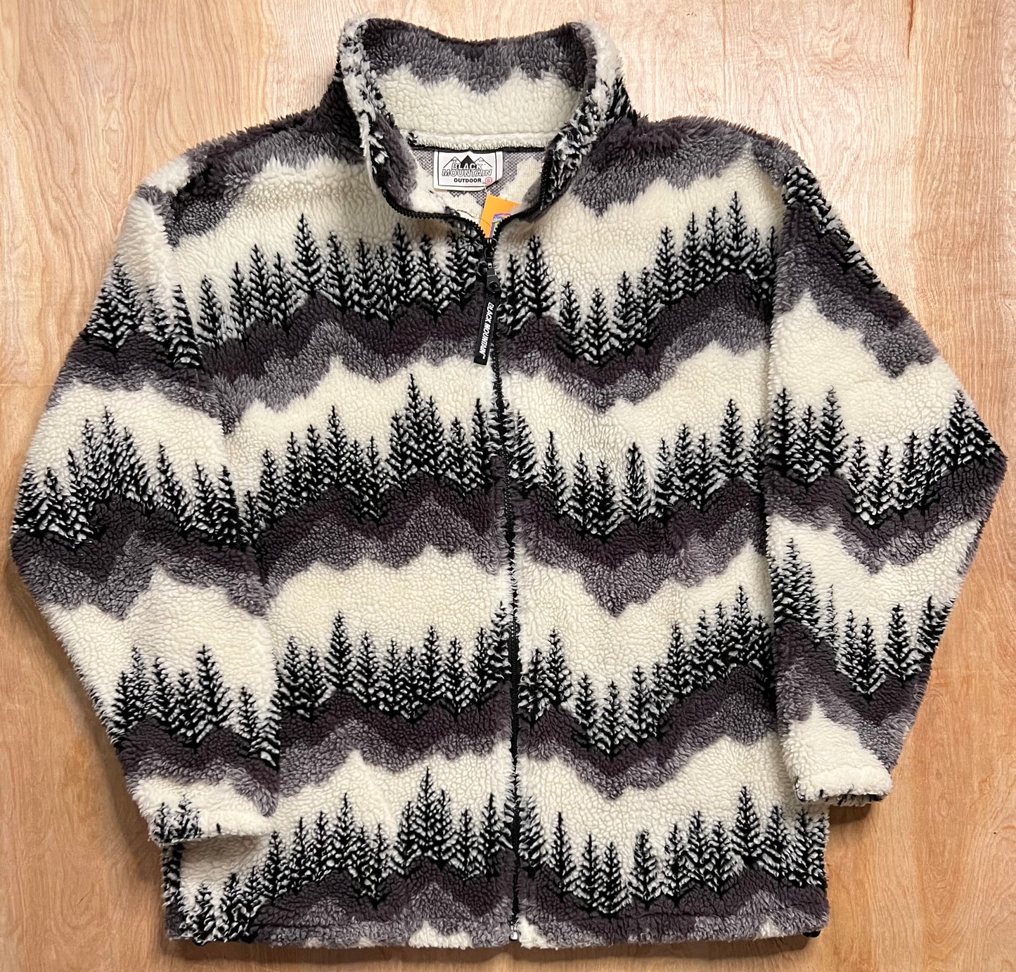 Vintage Black Mountain Forrest AOP Fleece Jacket