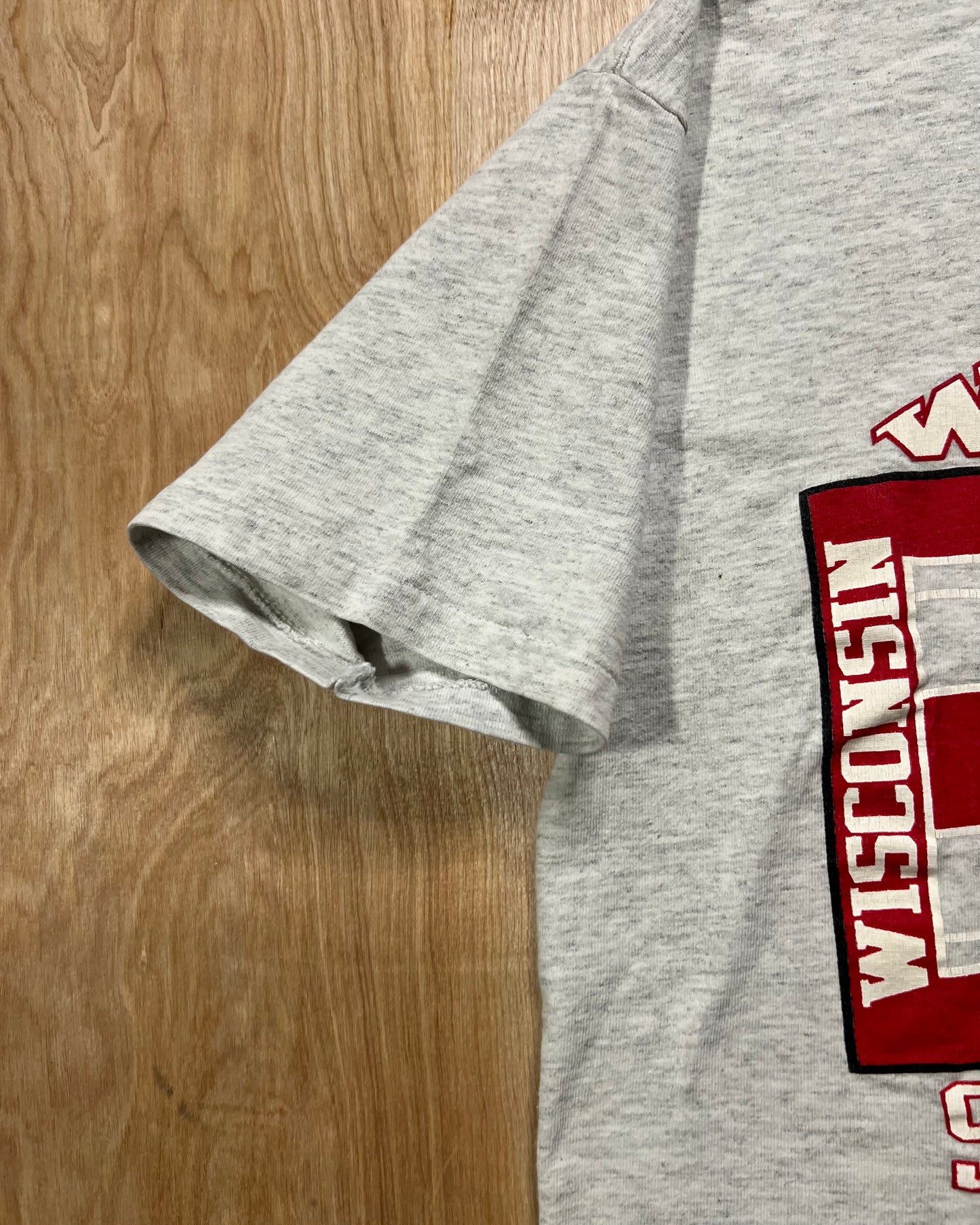 Early 1990's Wisconsin Badgers Supreme Court Basketball Single Stitch T-Shirt