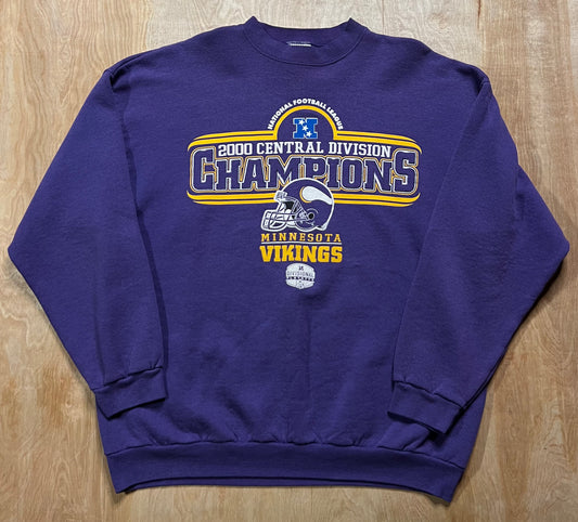 2000 Minnesota Vikings Central Division Champions Playoffs Crewneck