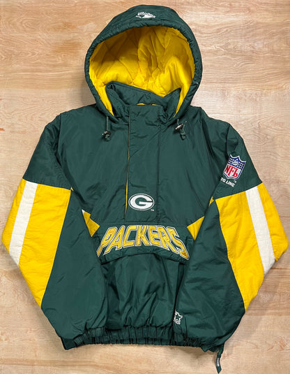 1990's Green Bay Packers Pro Line Starter Pullover Puffer