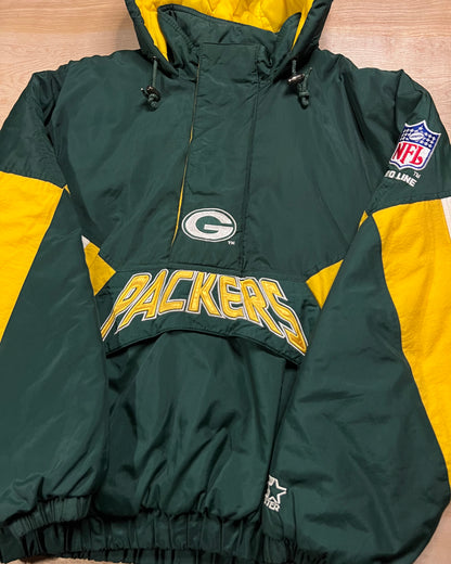 1990's Green Bay Packers Pro Line Starter Pullover Puffer
