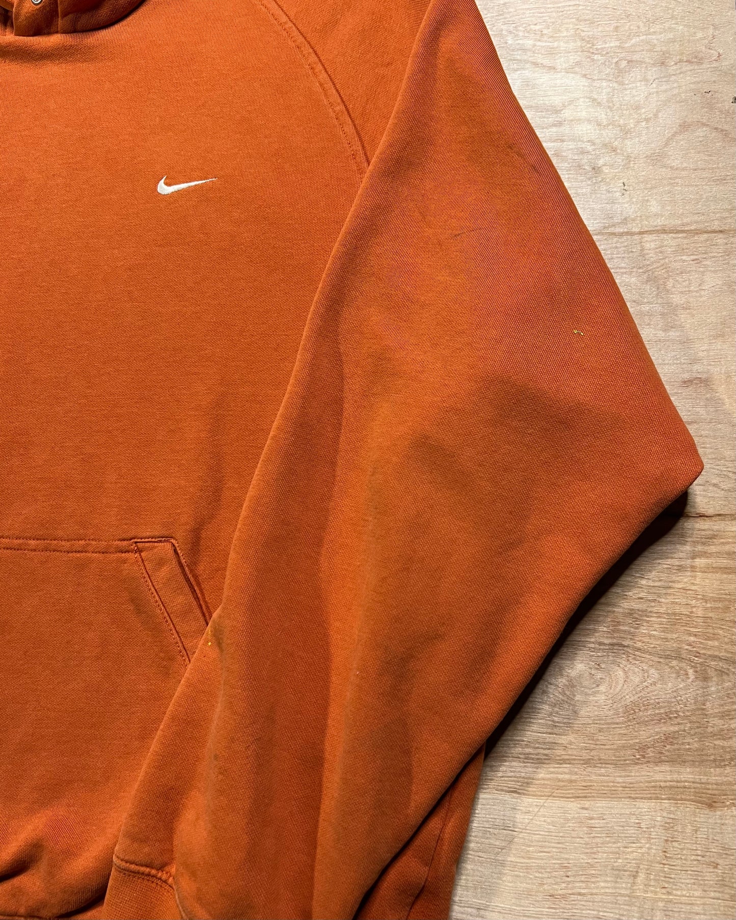 Vintage Distressed Orange Nike Mini Swoosh Hoodie