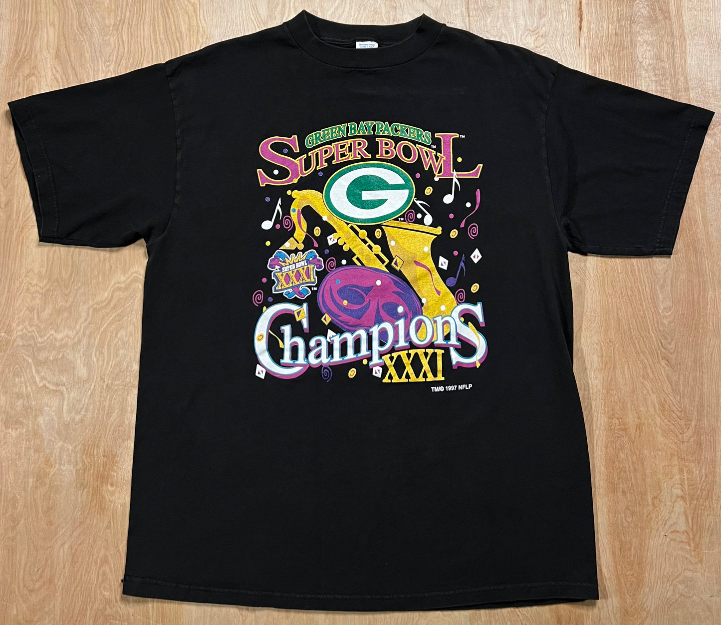 1997 Green Bay Packers Super Bowl Champions Logo 7 T-Shirt