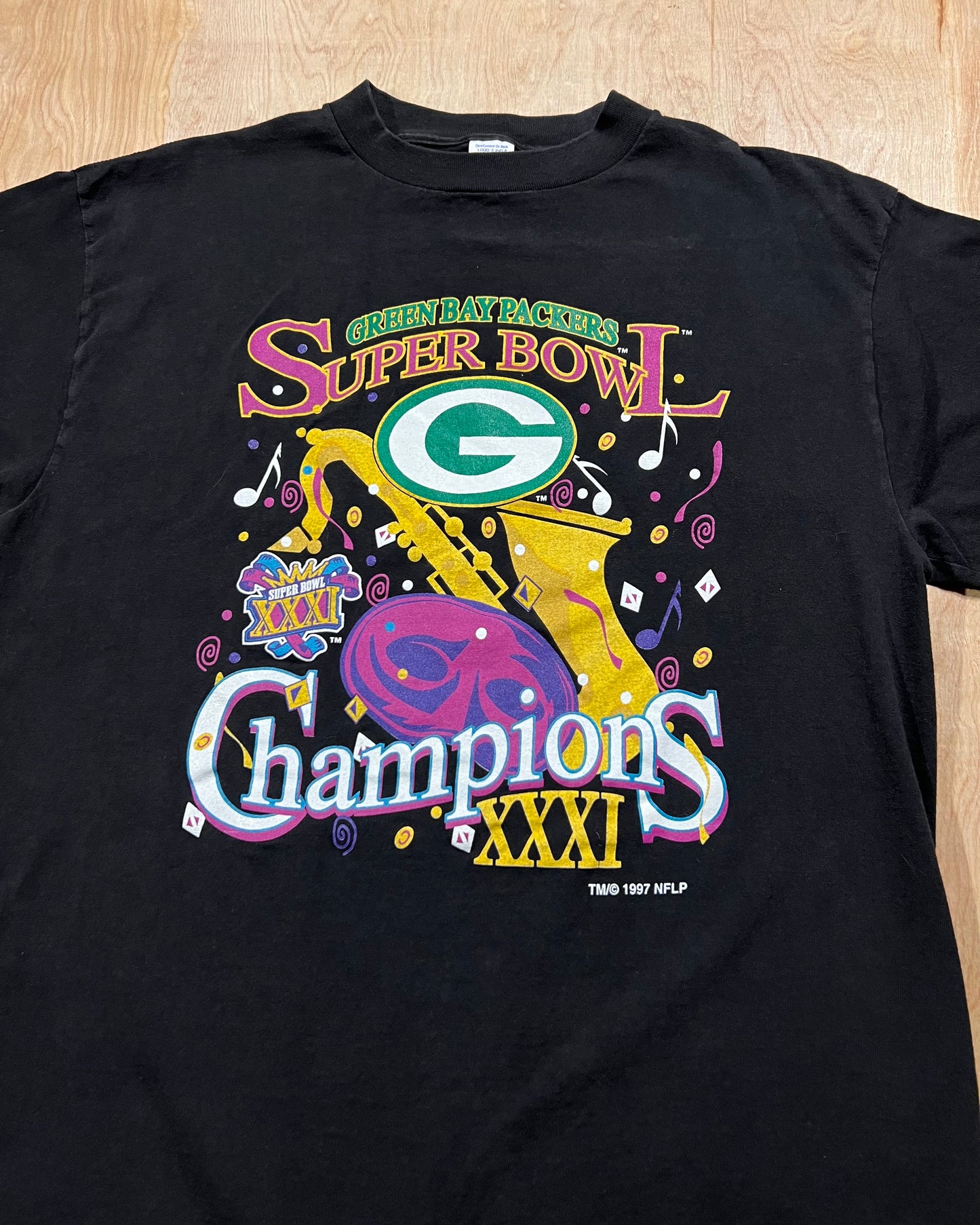 1997 Green Bay Packers Super Bowl Champions Logo 7 T-Shirt