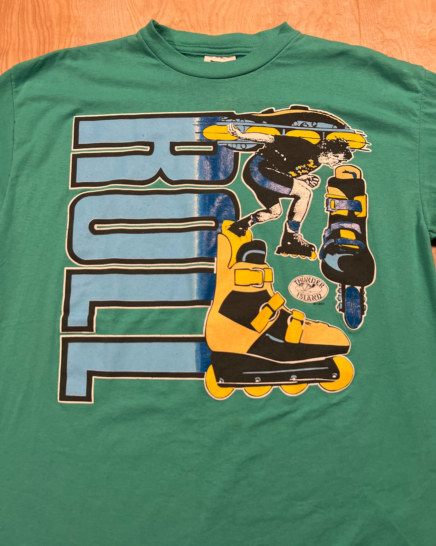 1992 Thunder Island "Roll" Single Stitch Rollerblading T-Shirt