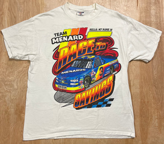 1990's Team Menard "Race to Savings" T-Shirt