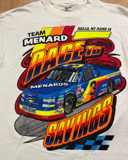 1990's Team Menard "Race to Savings" T-Shirt