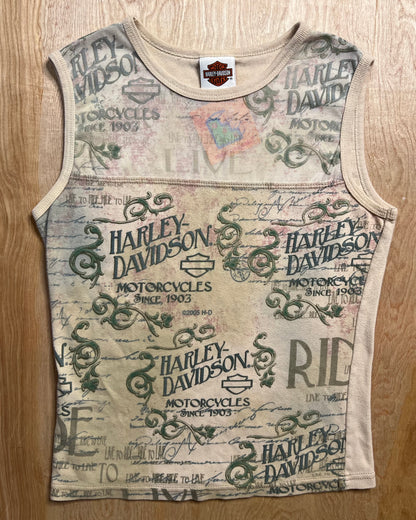 2005 Harley Davidson Big Print Tank Top