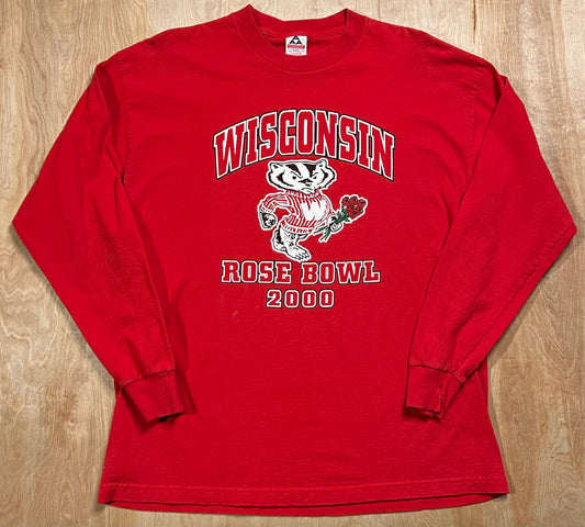 2000 Wisconsin Badgers Rose Bowl Front and Back Long Sleeve Shirt