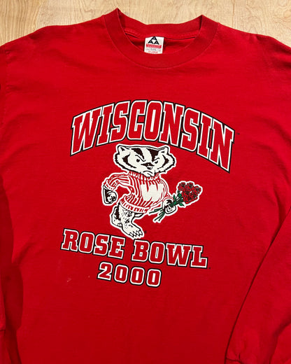 2000 Wisconsin Badgers Rose Bowl Front and Back Long Sleeve Shirt