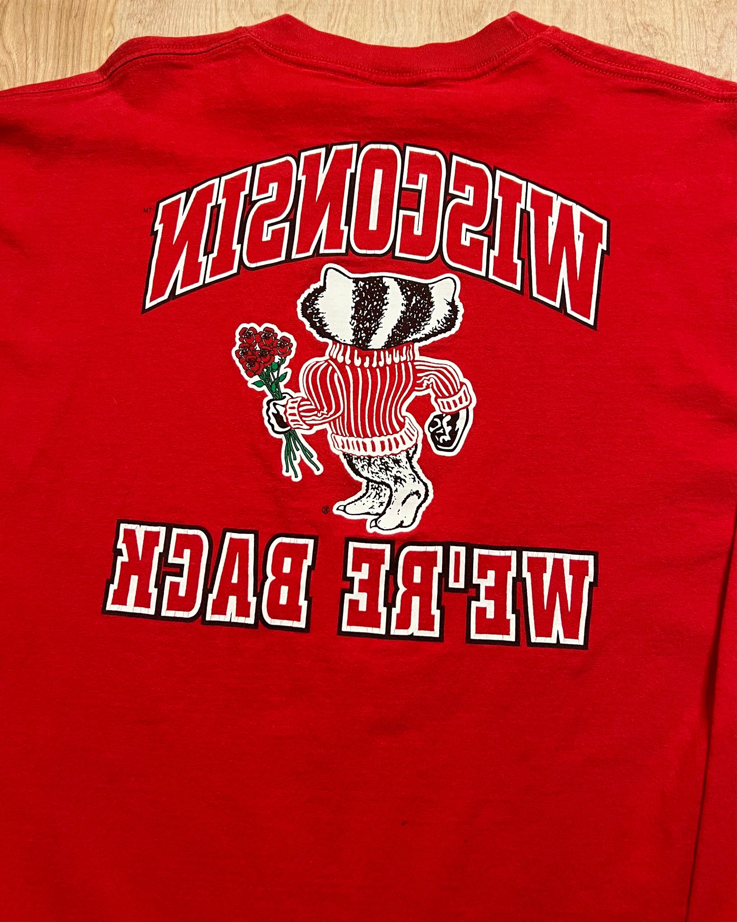 2000 Wisconsin Badgers Rose Bowl Front and Back Long Sleeve Shirt