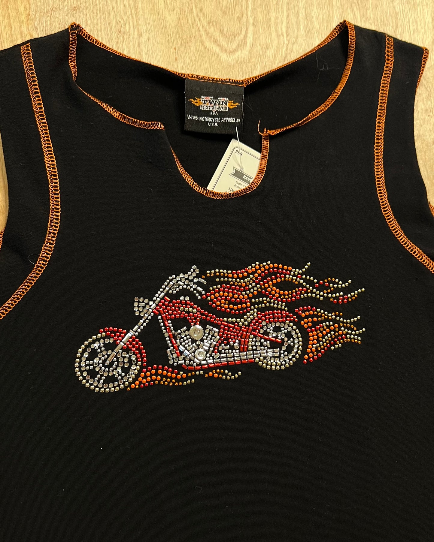 Vintage Bedazzled Chopper Tank Top